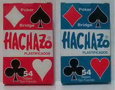 NAIPES POKER HACHAZO ( BULTO X 144 ) X 54